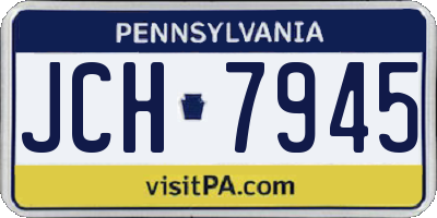 PA license plate JCH7945