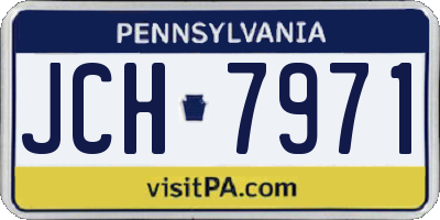 PA license plate JCH7971