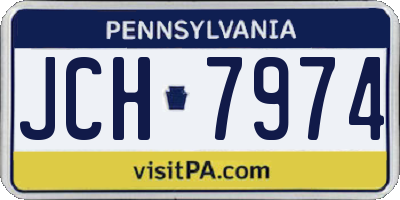 PA license plate JCH7974