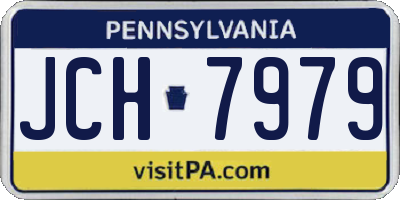PA license plate JCH7979