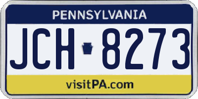 PA license plate JCH8273