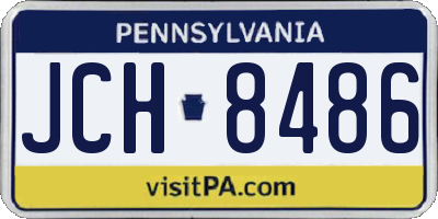 PA license plate JCH8486