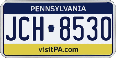PA license plate JCH8530