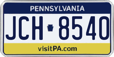 PA license plate JCH8540