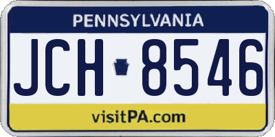 PA license plate JCH8546