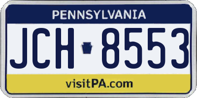 PA license plate JCH8553