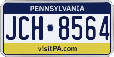 PA license plate JCH8564