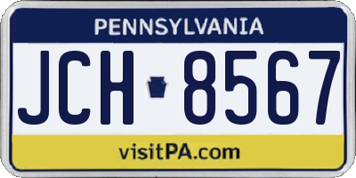 PA license plate JCH8567