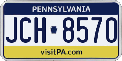 PA license plate JCH8570