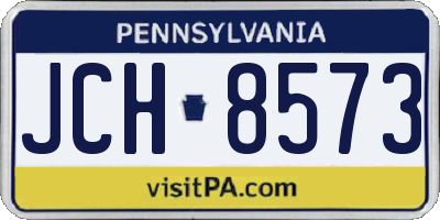 PA license plate JCH8573