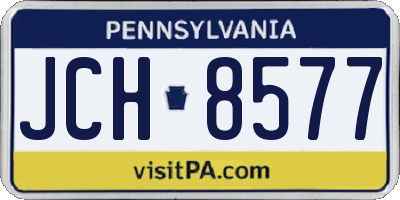 PA license plate JCH8577