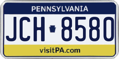 PA license plate JCH8580