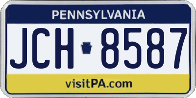PA license plate JCH8587