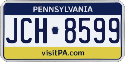 PA license plate JCH8599
