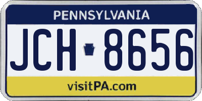 PA license plate JCH8656