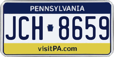 PA license plate JCH8659