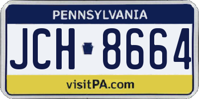 PA license plate JCH8664