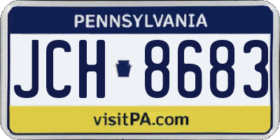 PA license plate JCH8683