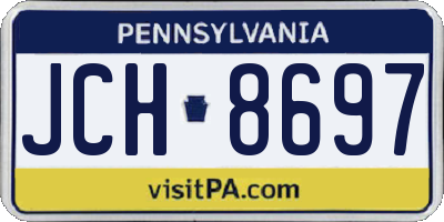 PA license plate JCH8697