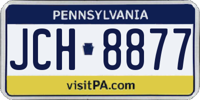 PA license plate JCH8877