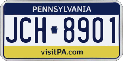 PA license plate JCH8901