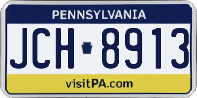 PA license plate JCH8913