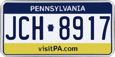 PA license plate JCH8917