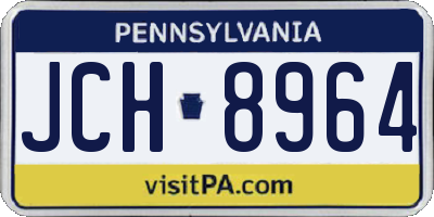 PA license plate JCH8964