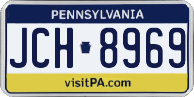 PA license plate JCH8969