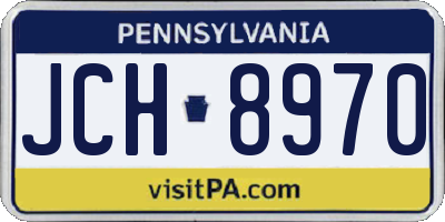 PA license plate JCH8970