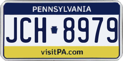 PA license plate JCH8979