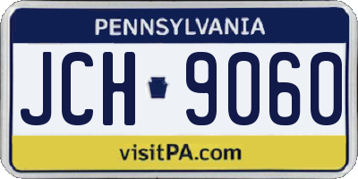 PA license plate JCH9060
