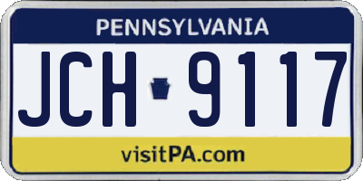 PA license plate JCH9117
