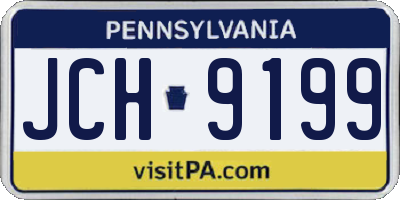 PA license plate JCH9199
