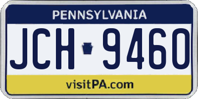 PA license plate JCH9460