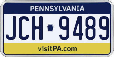 PA license plate JCH9489