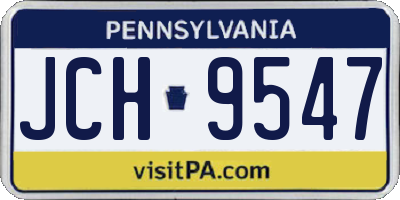 PA license plate JCH9547