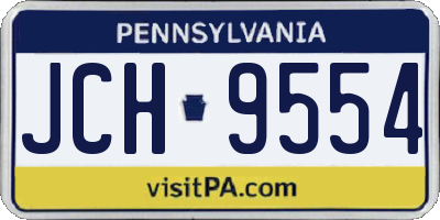 PA license plate JCH9554