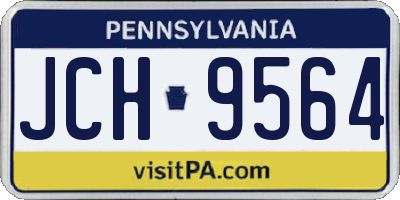 PA license plate JCH9564