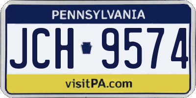 PA license plate JCH9574