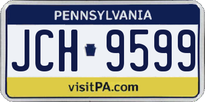 PA license plate JCH9599