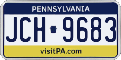 PA license plate JCH9683