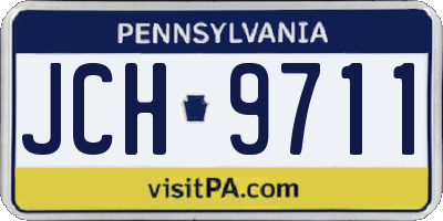 PA license plate JCH9711
