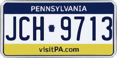 PA license plate JCH9713