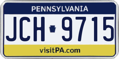 PA license plate JCH9715