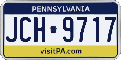PA license plate JCH9717