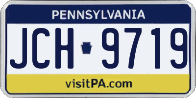 PA license plate JCH9719