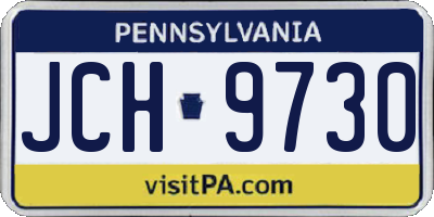 PA license plate JCH9730