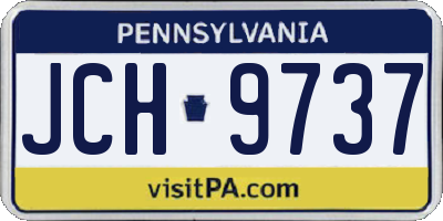 PA license plate JCH9737