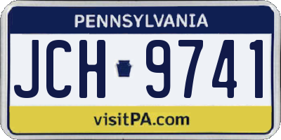 PA license plate JCH9741